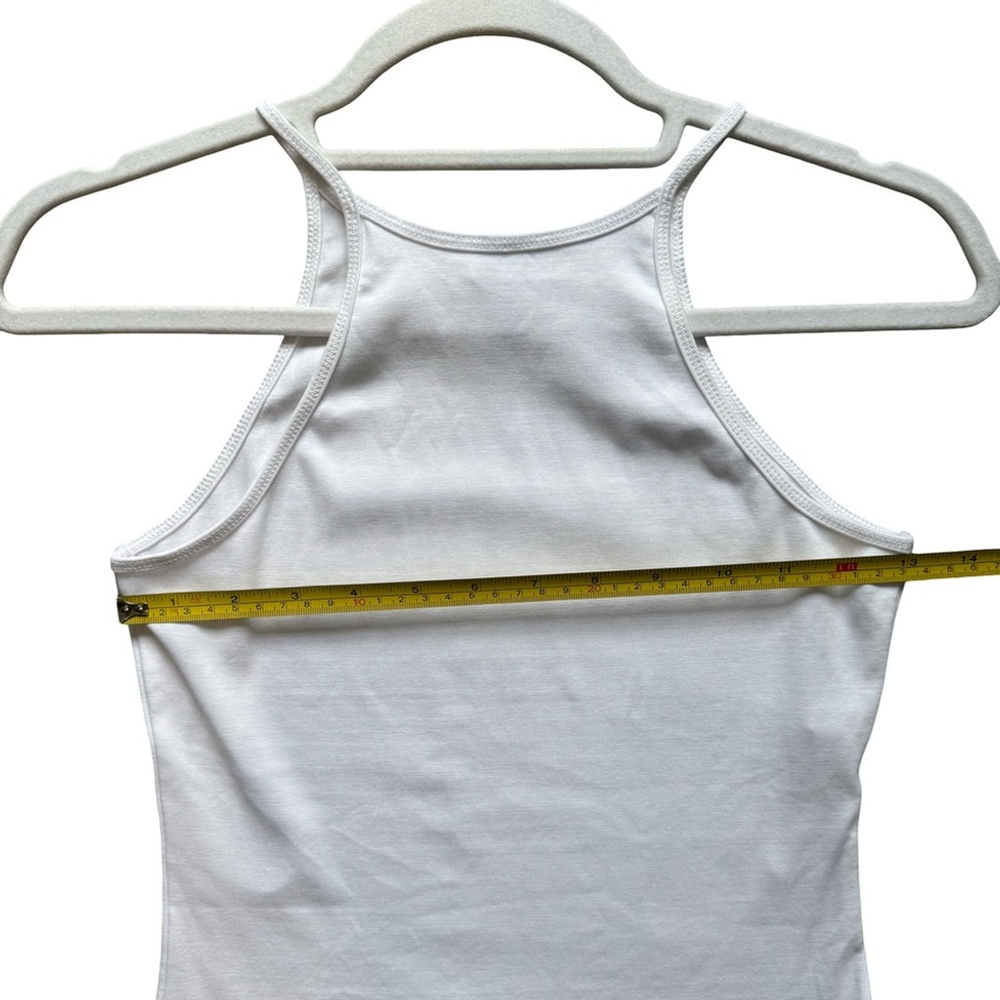 Zara Classic White Bodysuit Size S Stretchy Minimalist Neutral Casual Essential - Picture 6 of 11